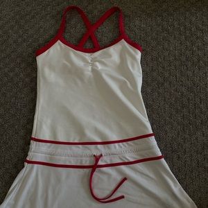 White and Red Tennis Dress